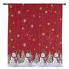 Christmas Tree Snowman Snowflake Red Sheer Curtains for Living Room Decoration Window Curtains Kitchen Tulle Voile Curtains