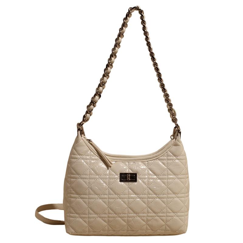 Rhombus chain bag women's summer 2025 new casual foreign niche design versatile single shoulder crossbody armpit bag