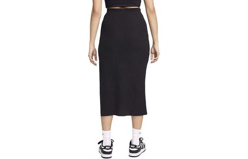 Nike Sportswear Chill Knit Casual Long Skirts Women's Black FQ1637-010