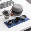 Flying saucer creative ceramic express cup high-end one pot three cups outdoor portable travel tea set commemorative gift