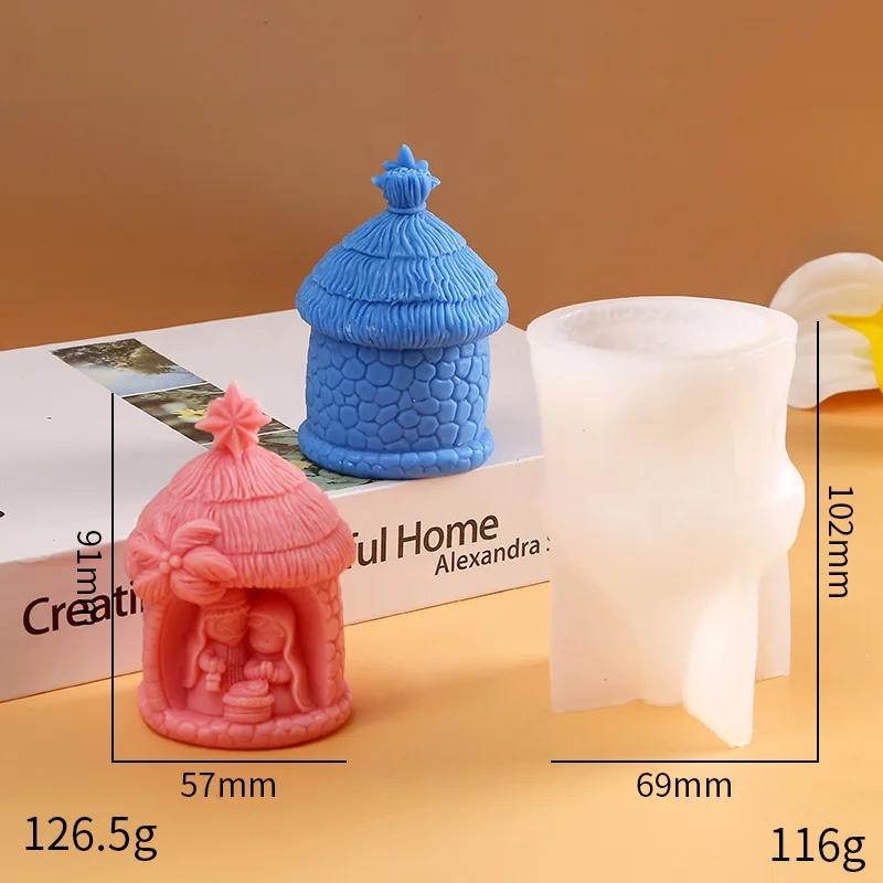 Jesus and The Virgin Family Silicone Candle Mold New Diy Aromatherapy Candle Making Supplies Home Decoration Plaster Resin Molds