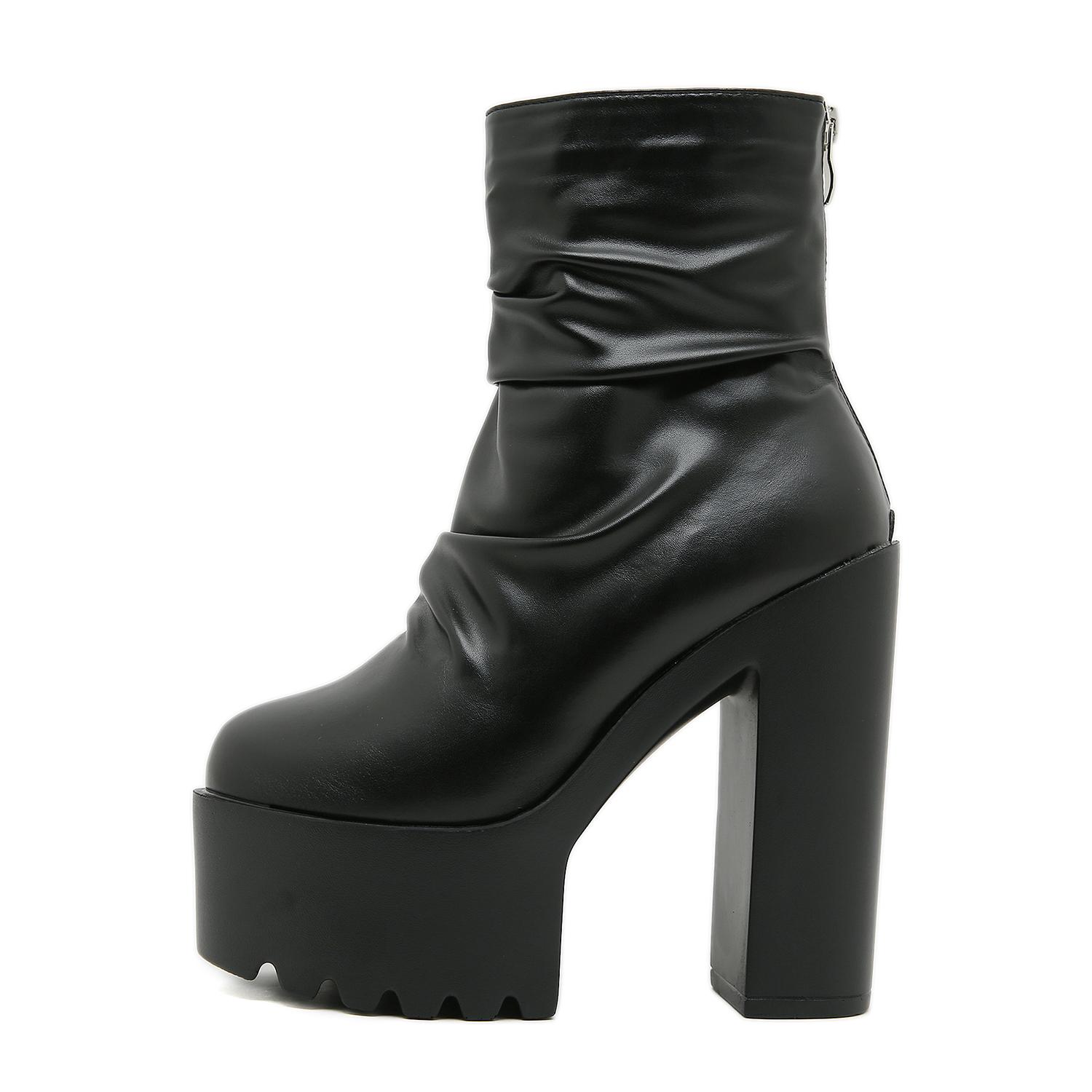 Осенне-зимние ботинки на платформе — фото 6