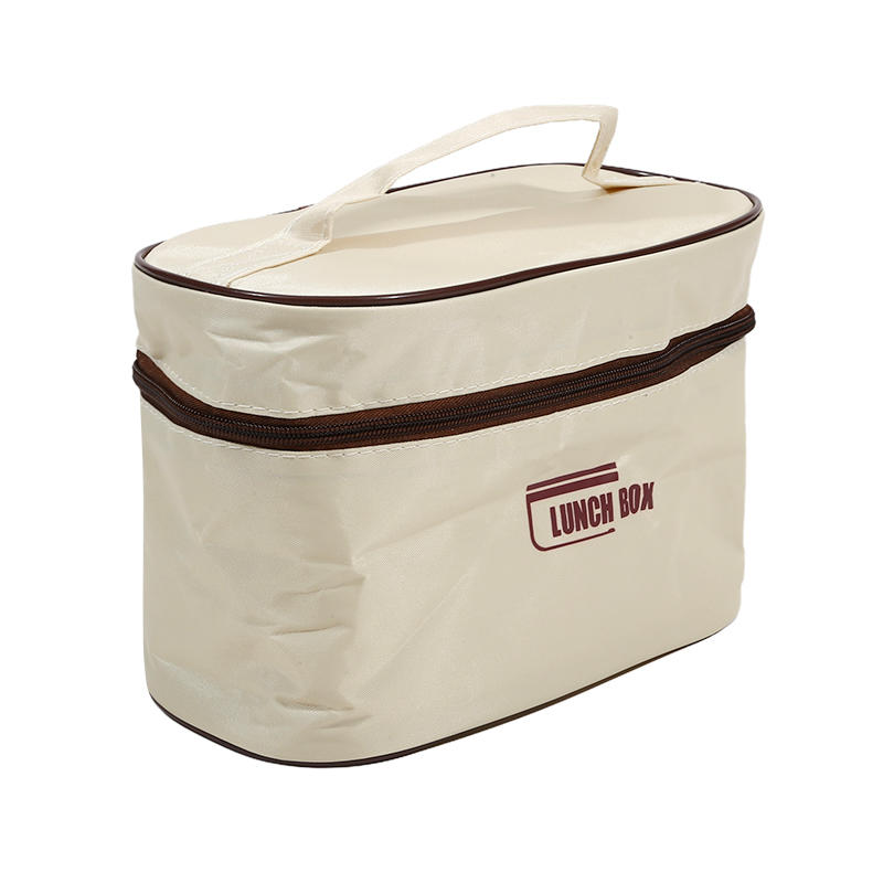 Lunch Box Set Portable Keep Warm Container With Insulated Bag Stackable Bento Bag Round Lunch Box Container