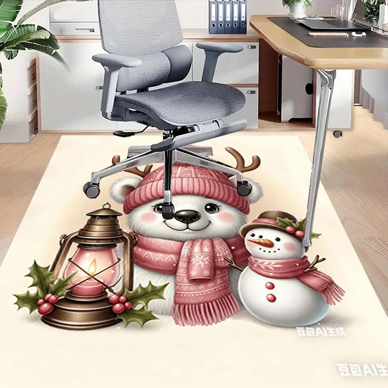 1PC polar bear snowman Extra Large Non Slip Floor carpet, Office, family, Studio   Large Area Rug Indoor Rugs, Bold Statement Piece