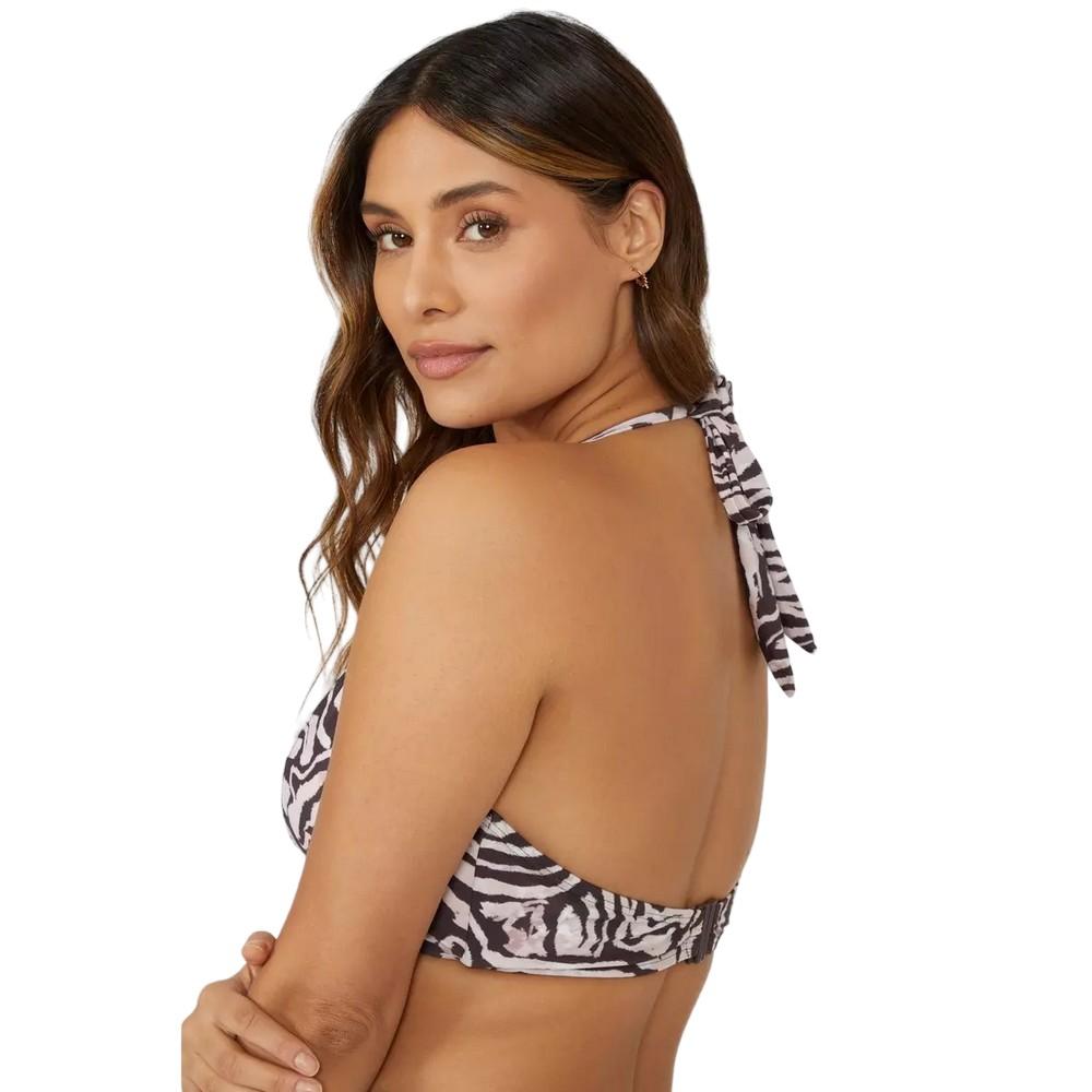 Wunderschönes, ungefüttertes Bikinioberteil mit Tierdruck für Damen/Damen