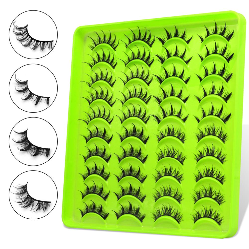 

Wispy Manga Lashes японское аниме косплей ресницы 20 пар наращивание ресниц