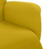 Relaxation Armchair with Footrest Yellow Velvet