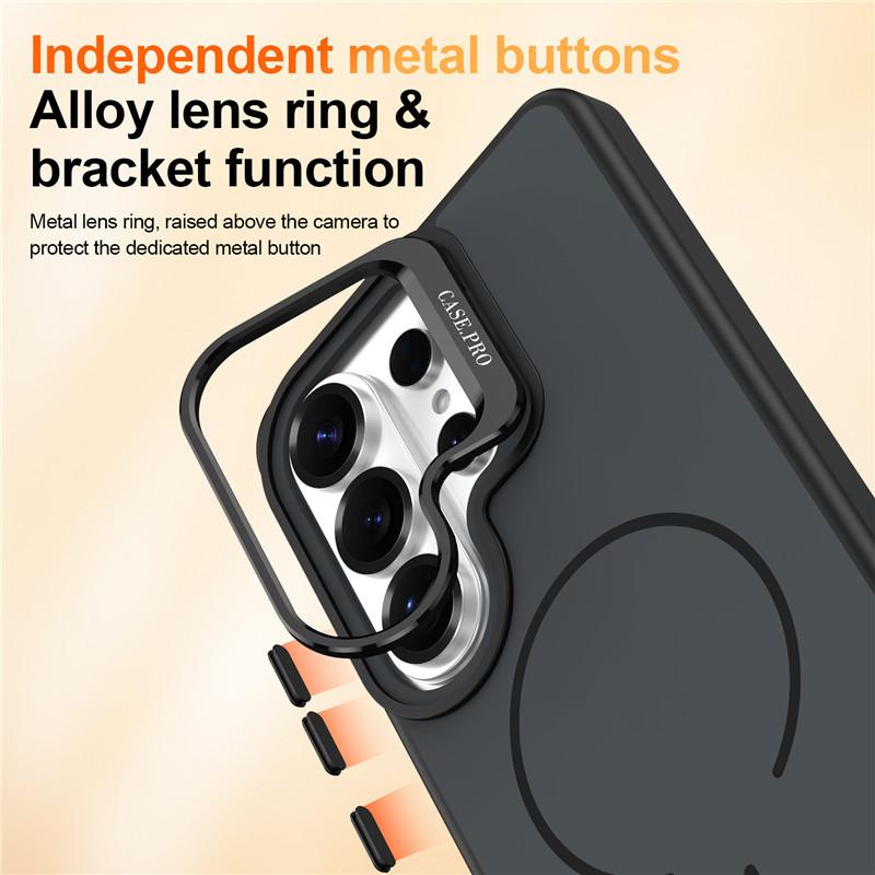 NEW Matte Magnetic Phone Case Camera Bracket Shockproof Protective Cover For Samsung Galaxy S26 Ultra S25 S24 S23 Plus FE 5G