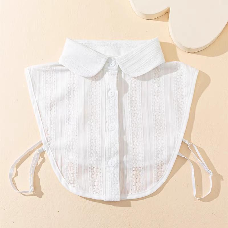 Fake Collar Children's Sweater Decoration Ruffle Edge Stand Collar Half Body Doll Collar Autumn Winter Spring Base Jacquard Cotton Shirt Round Neck