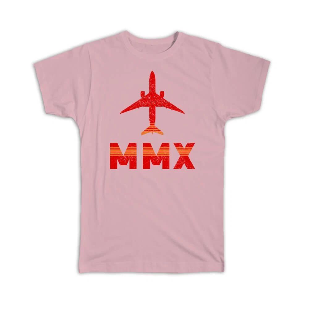 Gift T-Shirt : Sweden Malmo Airport MMX Travel Airline Pilot AIRPORT XL