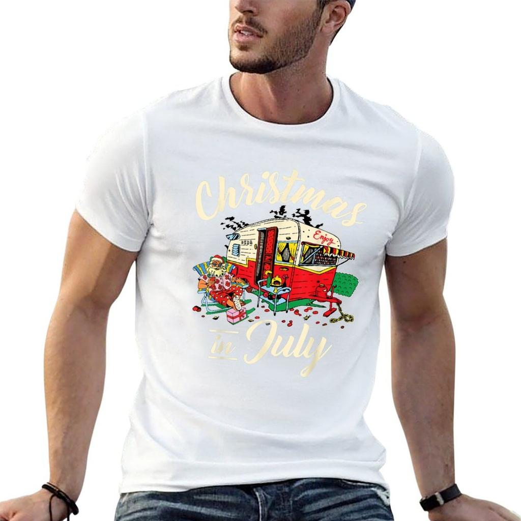 Christmas In July Shirt In Party Tropical Xmas In Shirt Shirt Mid Year Tshirt Unisex T Cotton 100 Tshirt