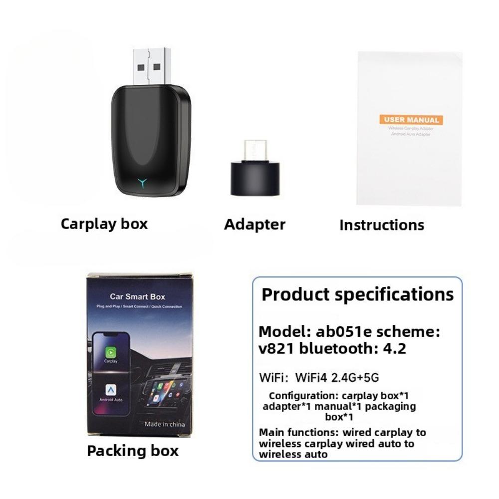 

Wireless CarPlay Box Convert Wired to Wireless Smart Android Auto Car Module for Seamless Connectivity