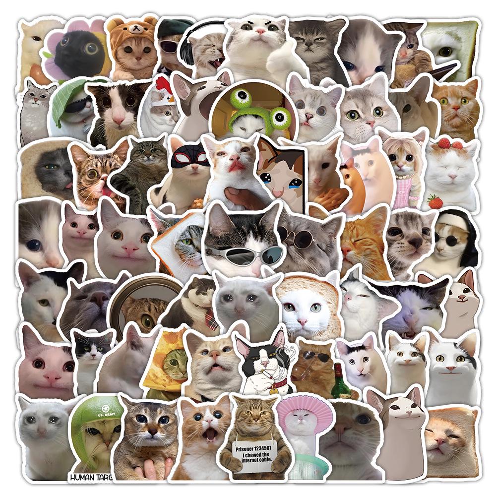 106 Adorable Realistic Cat Emoji Stickers for Phone Cases and Suitcases