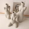 Human Body Styling Art Vase  Silent Wind Ceramic Vase  Sculpture White Primitive Embryo Floral Organ Ins Hotels Home Decorate