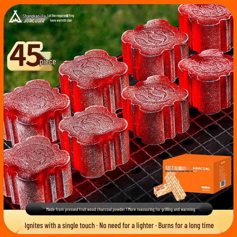 Быстрогорящий бездымный древесный уголь из фруктовых пород для барбекю и чая