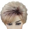 Damenperücke aus Kunsthaar, blond, kurz, geschichtet, lockig, mit Pony, für Damen, für den täglichen Gebrauch bei Partys, Kostüme, hitzebeständig