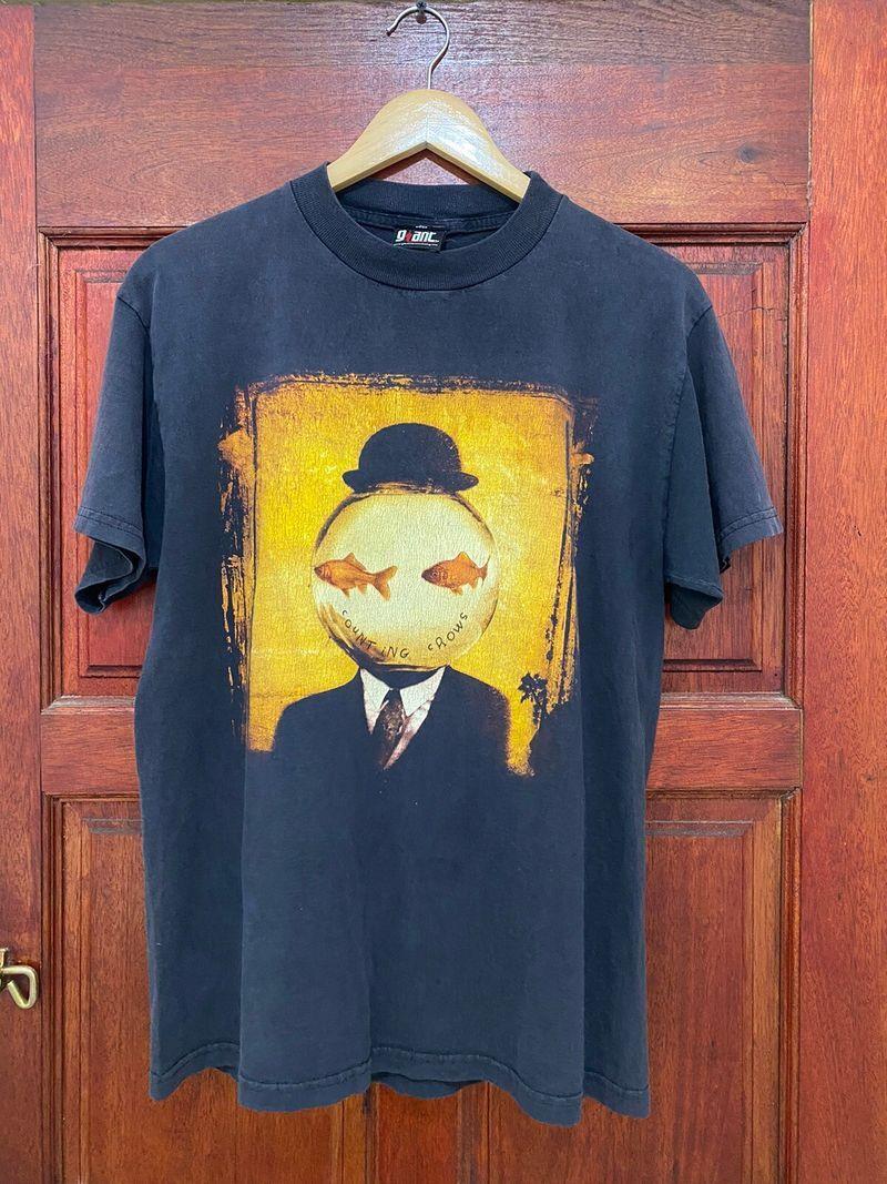 Vintage 90s Counting Crows The Desert Life Band Black Unisex Tshirt S5XL KH5289 XL