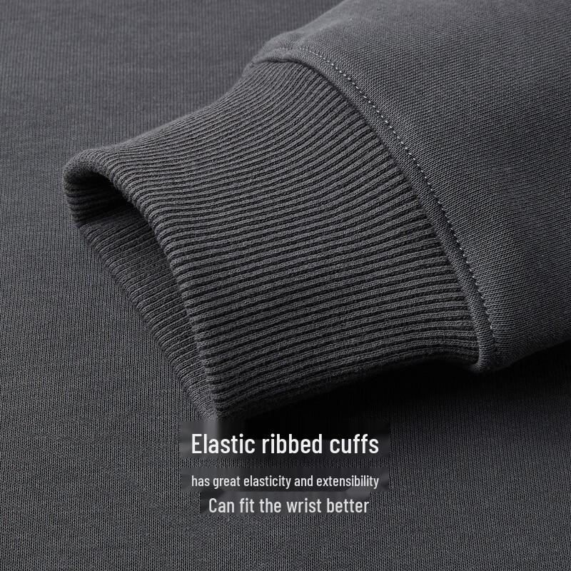 Shanshan Men's All-Season Ribbed Round Neck Pullover Sweatshirt