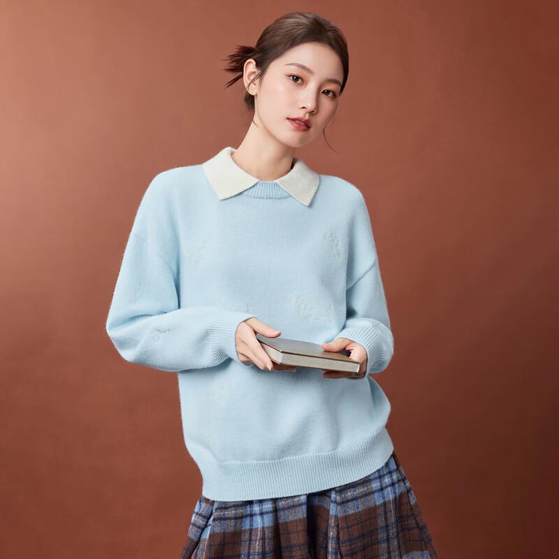 IEF Casual Knitted Lapel Sweatshirt