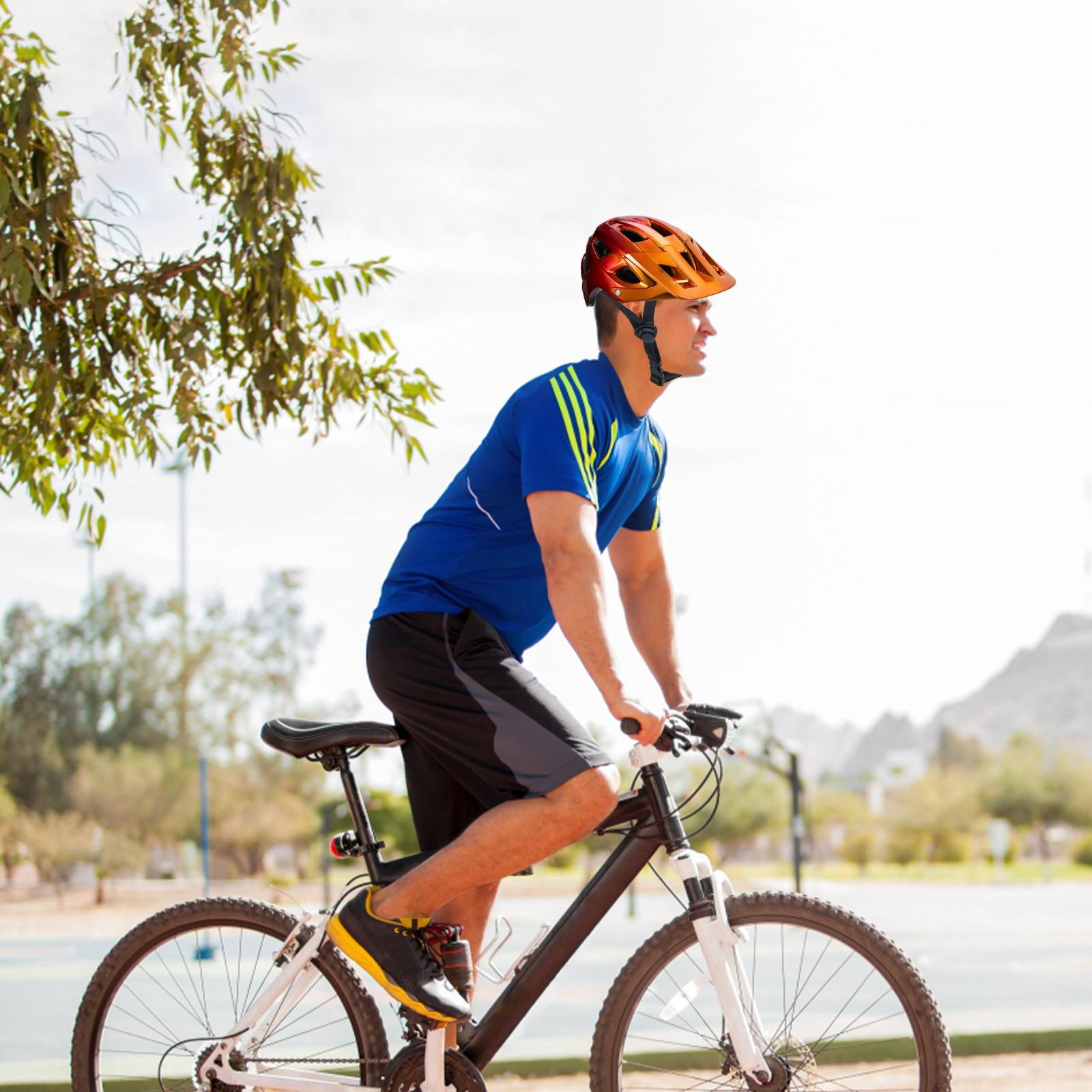 

Велосипедный шлем, снаряжение для горного велосипеда, цельный велосипедный шлем для бездорожья M оранжевый