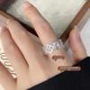 Lan Zhi High-End Korean Zircon Open Ring - Non-Fading 925 Silver with Unique Design