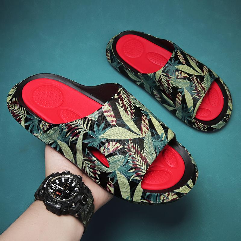 Unisex House Slippers Summer Women Outdoor Casual Beach Slides Thick Sole Home Non-Slip Men Bathroom Shoes Flat Bottom Sandals
