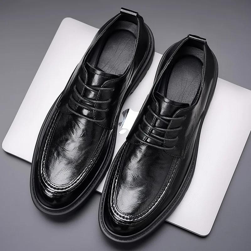 

Fashion Men Oxfords Shoes Footwear Sneakers Shoes Men Leather Casual Lace-up Walking Men Outdoor Tooling Man 38