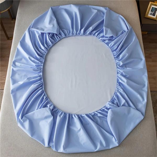 100% bumbac cearșaf de pat moale și groasă Husă de saltea Lenjerie de pat reglabilă Husă de protecție Husă de cuvertură de pat de culoare solidă Fără pernă