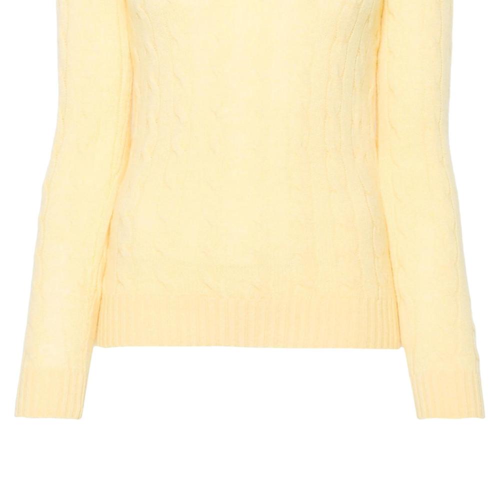 Polo Ralph Lauren Pony Pattern Knit Crew Neck Pullover Sweater Women sweater Yellow 211910421-025