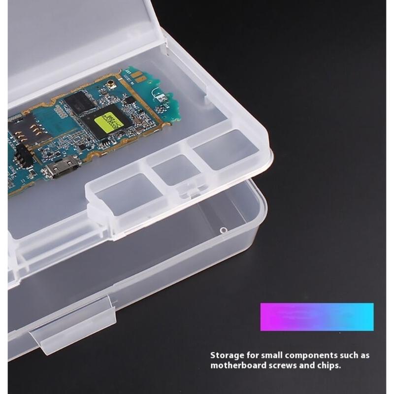 Heavy Duty Tool Storage Case Featuring 2Tier Compartments Compactly Design For Hardware Organization Storage Box Holder