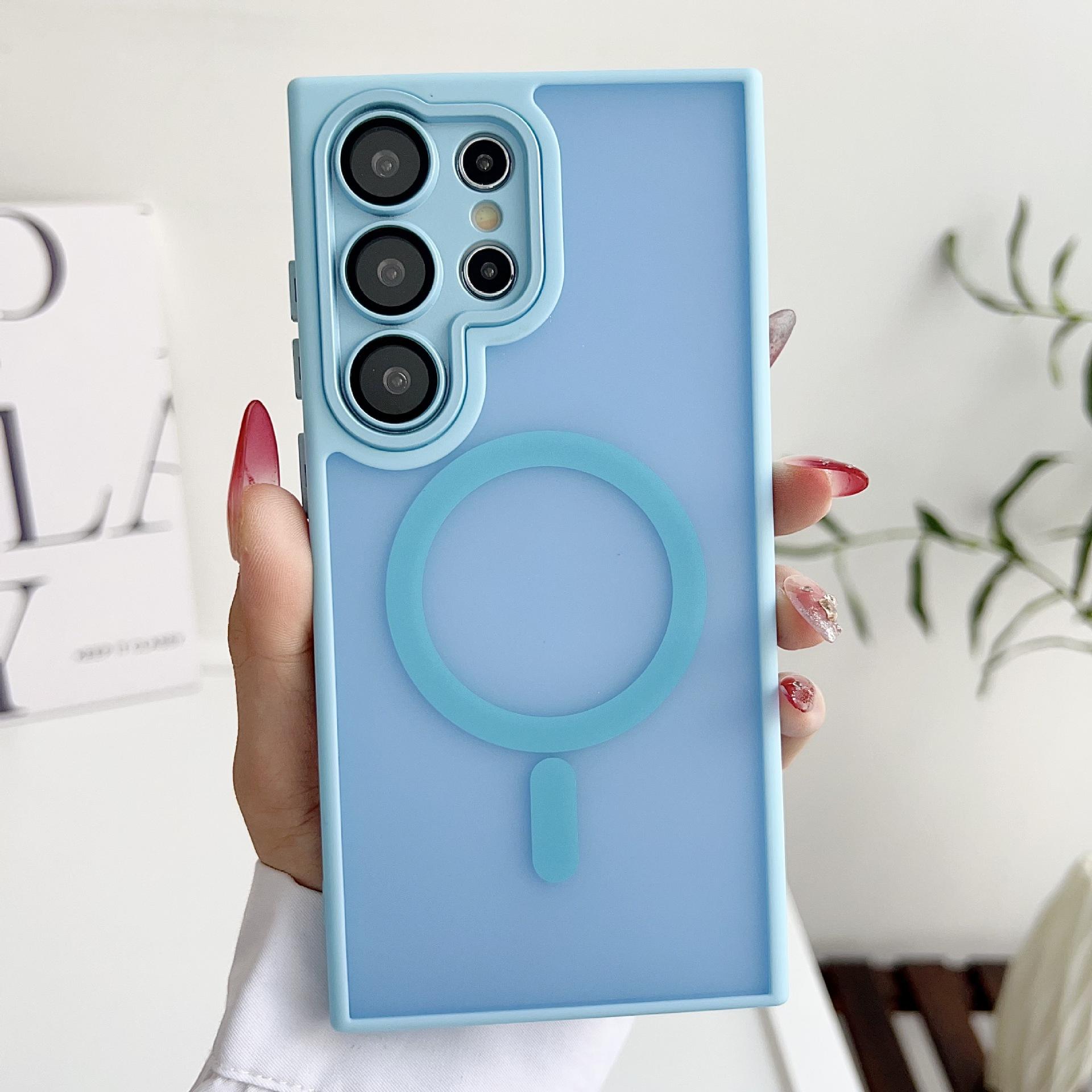 

Simple Yadun Magnetic Skin absorbing Matte Suitable for Samsung S24u Mobile Phone Case S25EDGE Lens Film Anti Fall Case A55 Samsung S25EDGE