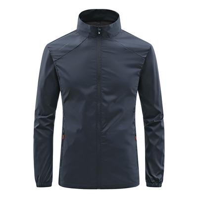 2023 Summer Casual Simple Windproof Standing Collar Long Sleeve Thin Single Layer Breathable Jacket Sun Protection Oversize Coat