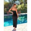 Solid Color Sleeveless Camisole Dress Pure Color Sleeveless Hip Spaghetti Straps Dress