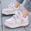 Kid's Four-wheel Roller Skating Shoes Walking Shoes Girl's Sports Shoes Roller Skate Sneakers for Boys