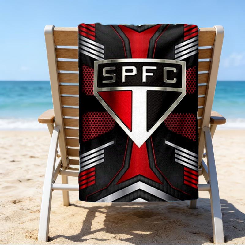 Pau-lo Fc Emblem Printed Beach Towel, Super Soft Microfiber, Perfect Gift Birthday, for Pool, Beach, Travel, for Family and Friends