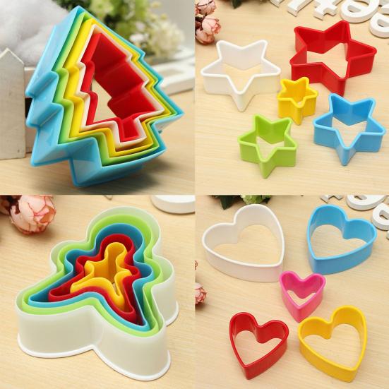 5 szt. DIY Fondant Mould Formy do pieczenia Ciasta Ciasteczka Dekorowanie Sugarcraft Narzędzia Zestaw