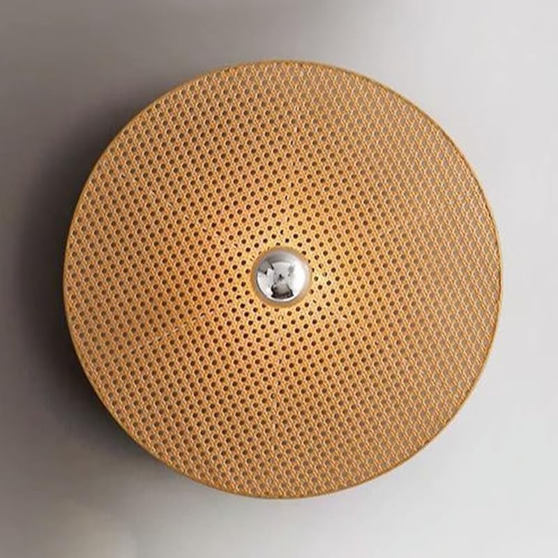 

Круглый ротанговый настенный светильник, деревенский настенный светильник, плетеные вручную настенные бра, осветительный прибор, винтажные круглые настенные светильники, настенные бра для гостиной Dia-25cm