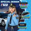 Police Costume for Girls, Police Officer Costume for Kids, Halloween Cop Costumes for Kids Girl Toddler 3-12