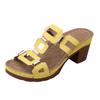 Chunky Heel Toe Women'S Slip Sandals Openwork Versatile Casual Solid Color Closed Toe Sandals Women Pretty Sandals For Women