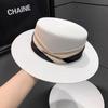Flat Top Hat Women's Summer Celebrity Style Sun Hat Seaside Beach Cool Hat Sunshade Sun Protection Straw Hat