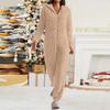 Women's Fashion Solid-Color Homewear Plush Comfortable One-Piece Pajama