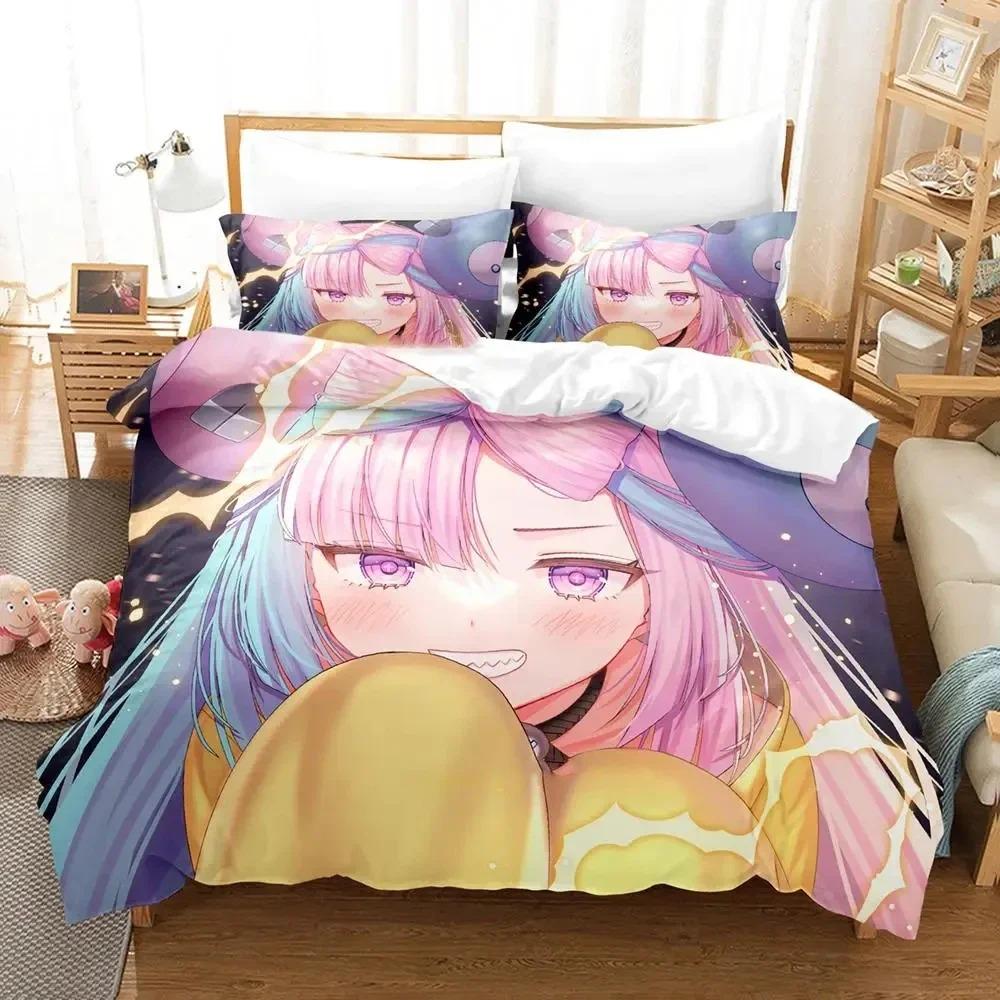 

Anime Nanjyamo Kawaii Iono Bedding Set Duvet Cover Bed Set Quilt Cover Pillowcase Comforter king Queen Size Boys Adult Bedding EU Single 135x200cm