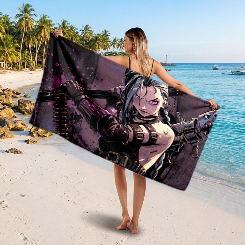 Large Beach TowelArcane Soft Absorbent Towel Beach Bath Home Use