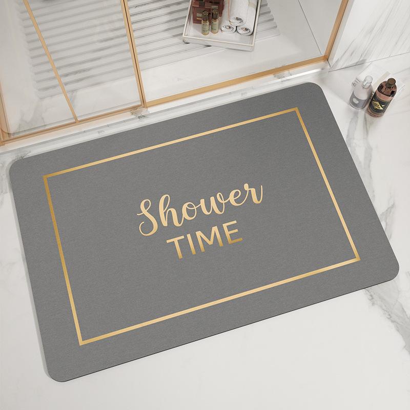 Nordic Diatom Mud Mat Bathroom Moisture-wicking Non-slip Mat Home Toilet Entry Toilet Door Quick Drying Mat Durable
