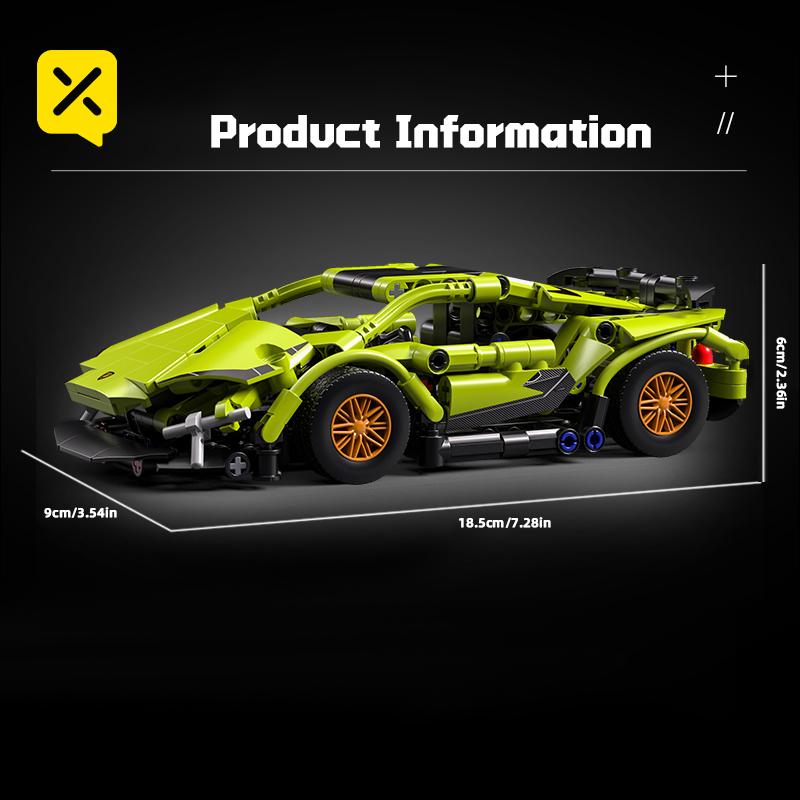 ToylinX Technical Racing Car Building Blocks Set 321pcs Sports Vehicle DIY Assembly Model Kit Vehicle Toys for Boy Birthday Gift