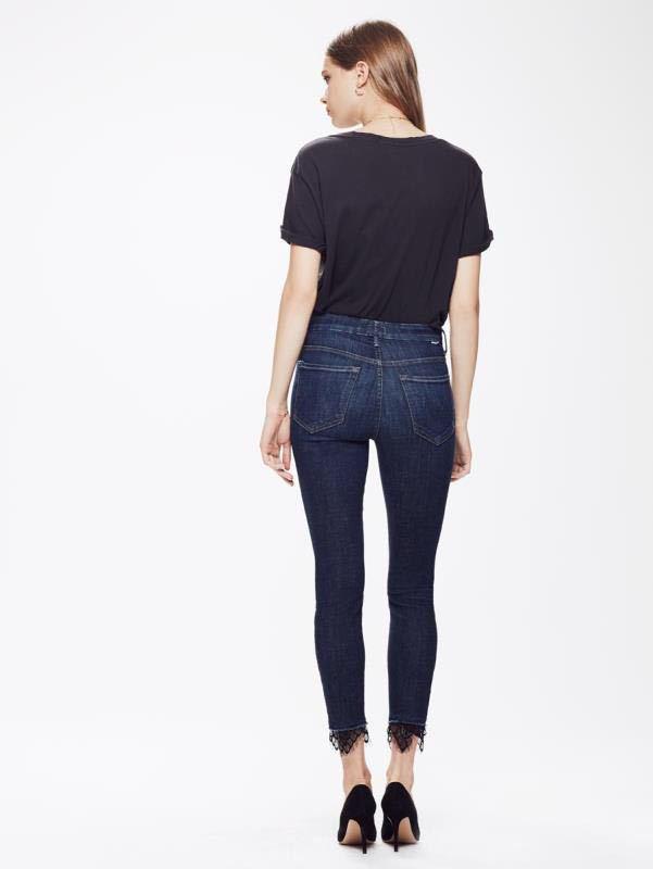 MO Style High Waist Frayed Hem Skinny Jeans for Women