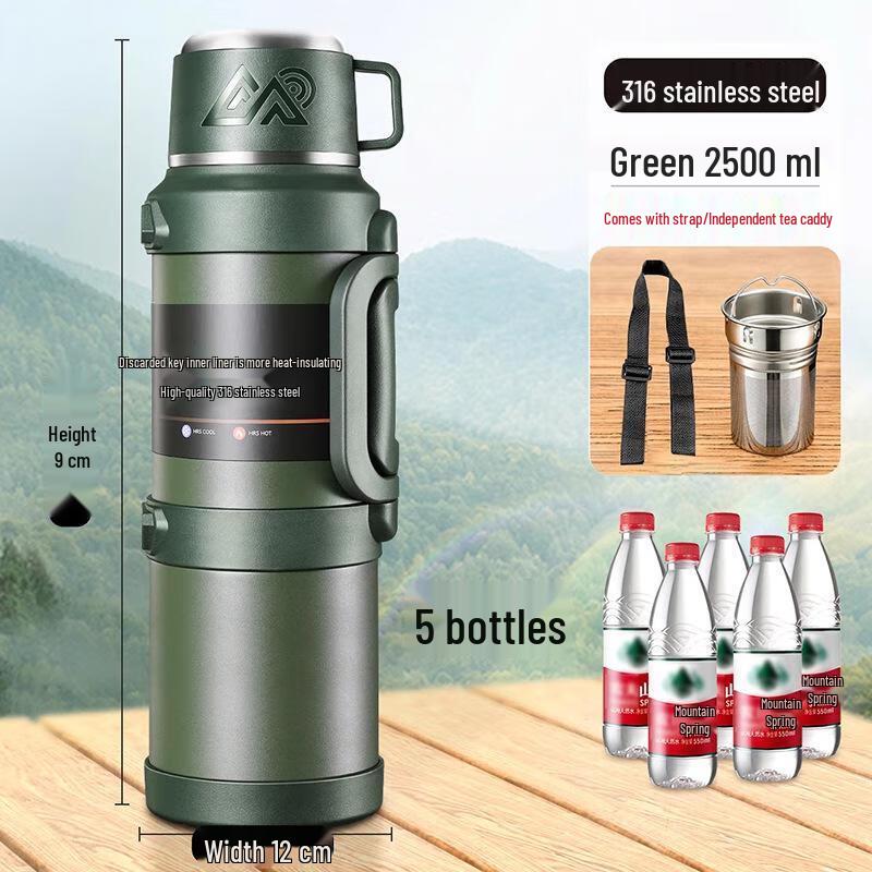 QINXING Large Capacity 316 Stainless Steel Travel Thermos