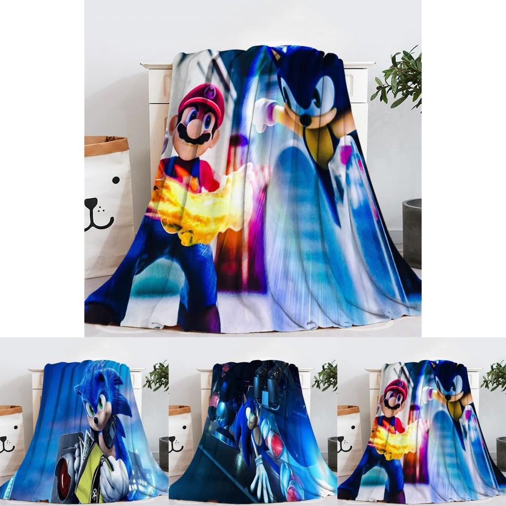 Cozy Sonic Anime Series Fleece Blanket Soft Plush Throw For Year Round Comfort