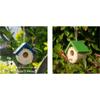 Creative Waterproof Hanging Wooden Bird House Ventilation Decorative Bird Breeding Box with Hanging Rope Bird Nest Box Courtyard