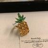 Strawberry Enamel Fruit Ring Korean Style Chunky Enamel Ring Cute Insect Drip Oil Ring  Couple